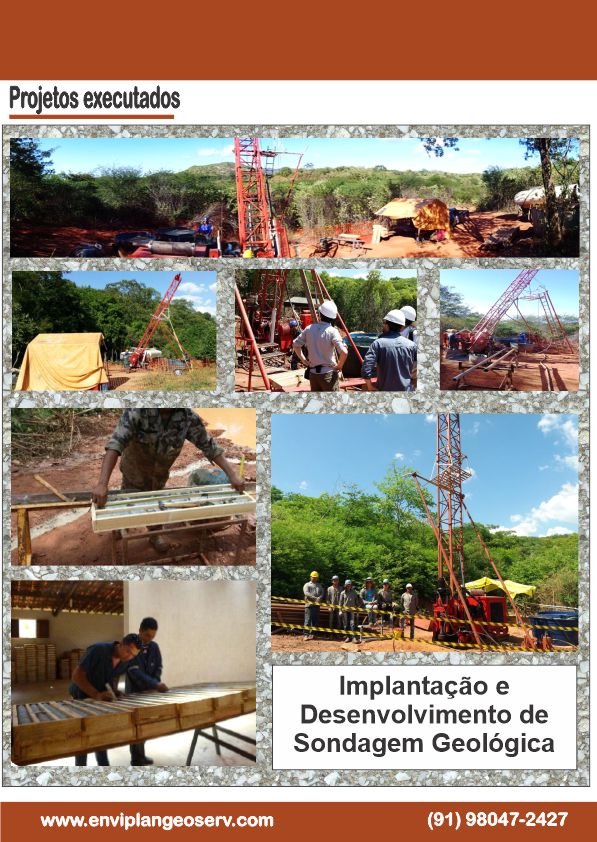 Implantação e desenvolvimento de sondagem geológica